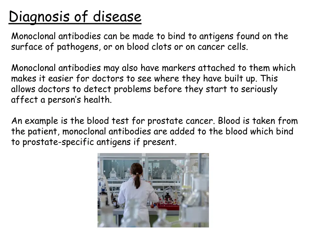 diagnosis of disease monoclonal antibodies