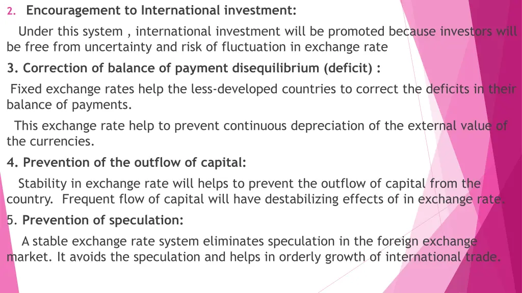 2 encouragement to international investment under