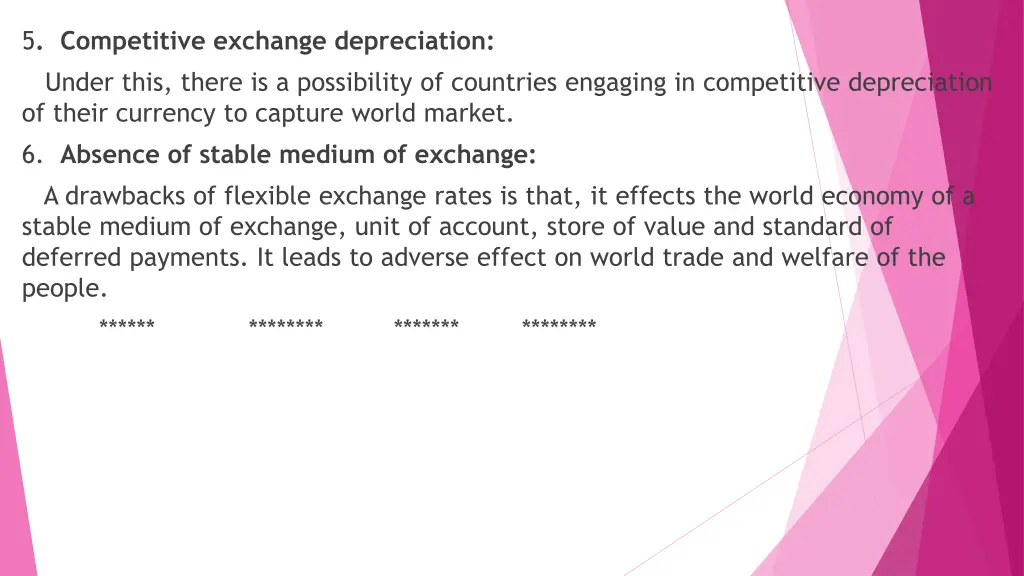 5 competitive exchange depreciation under this