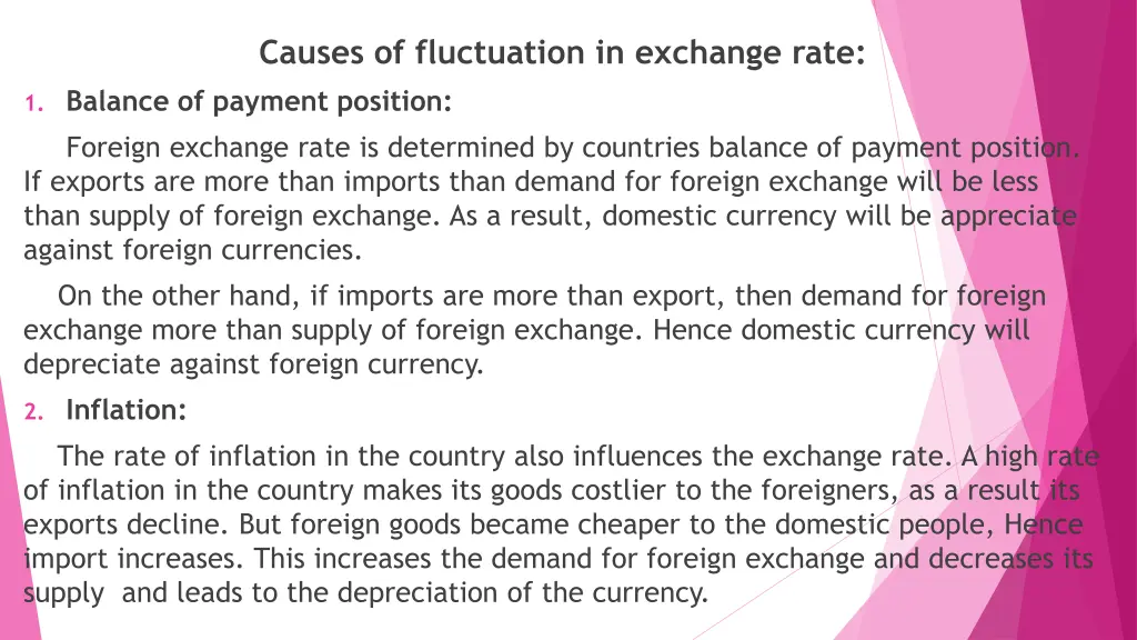 causes of fluctuation in exchange rate