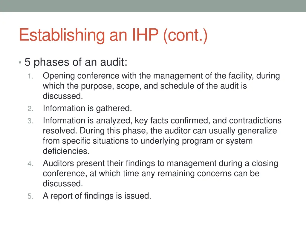 establishing an ihp cont 11