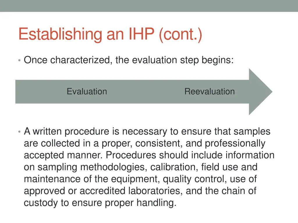 establishing an ihp cont 4