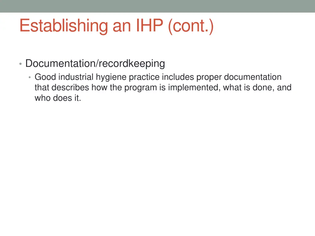 establishing an ihp cont 9