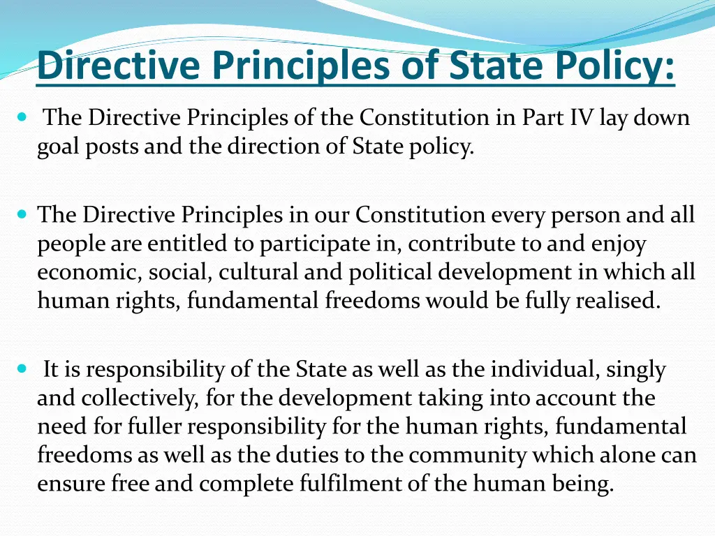 directive principles of state policy