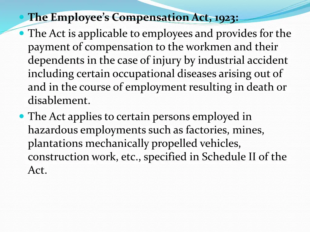 the employee s compensation act 1923