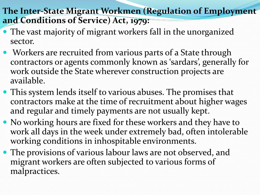 the inter state migrant workmen regulation