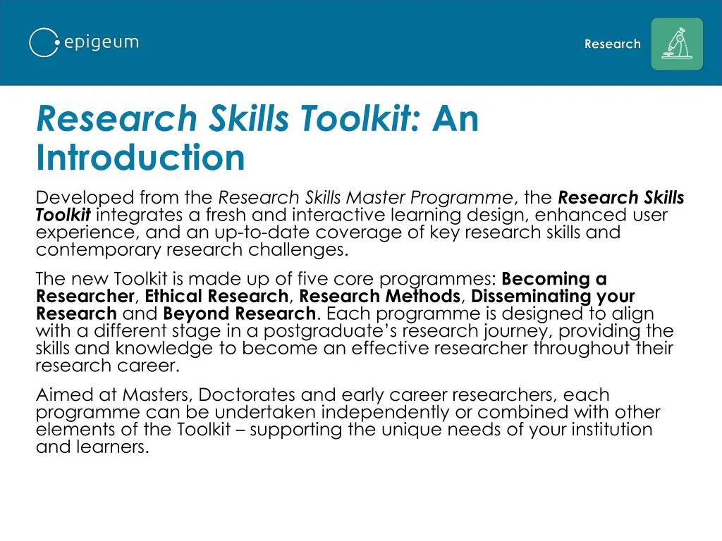 research skills toolkit an introduction