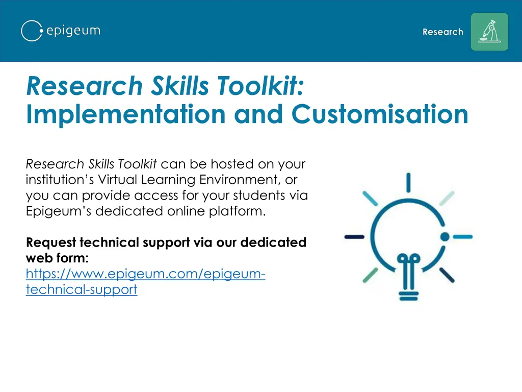 research skills toolkit implementation