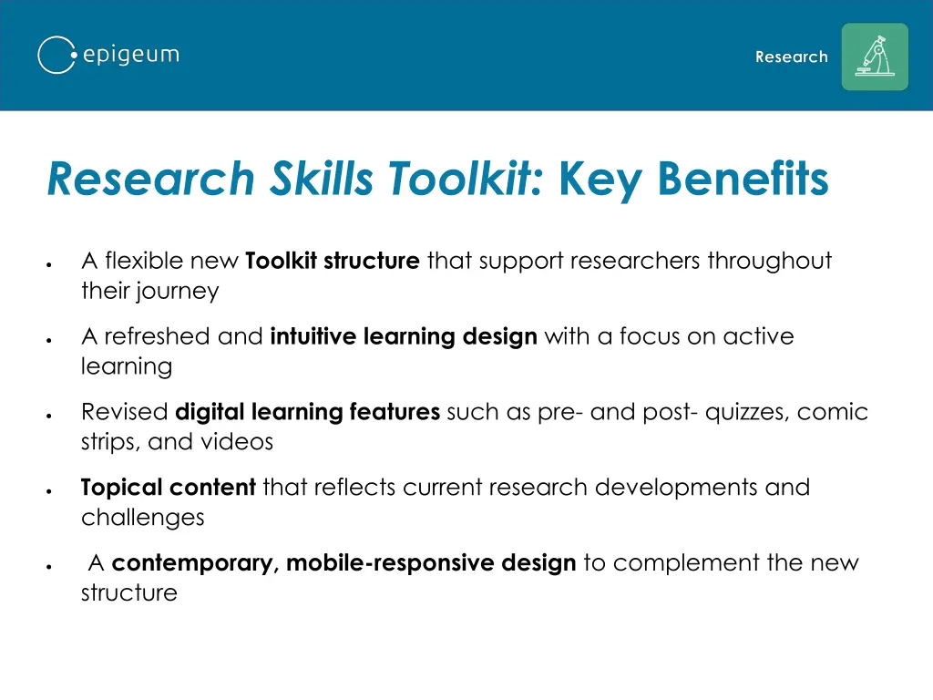 research skills toolkit key benefits