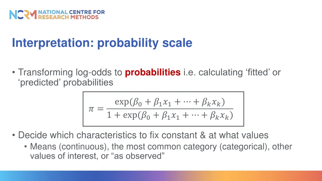 interpretation probability scale