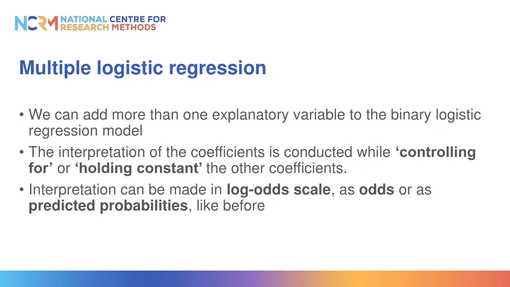 multiple logistic regression