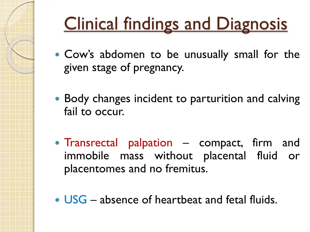 clinical findings and diagnosis