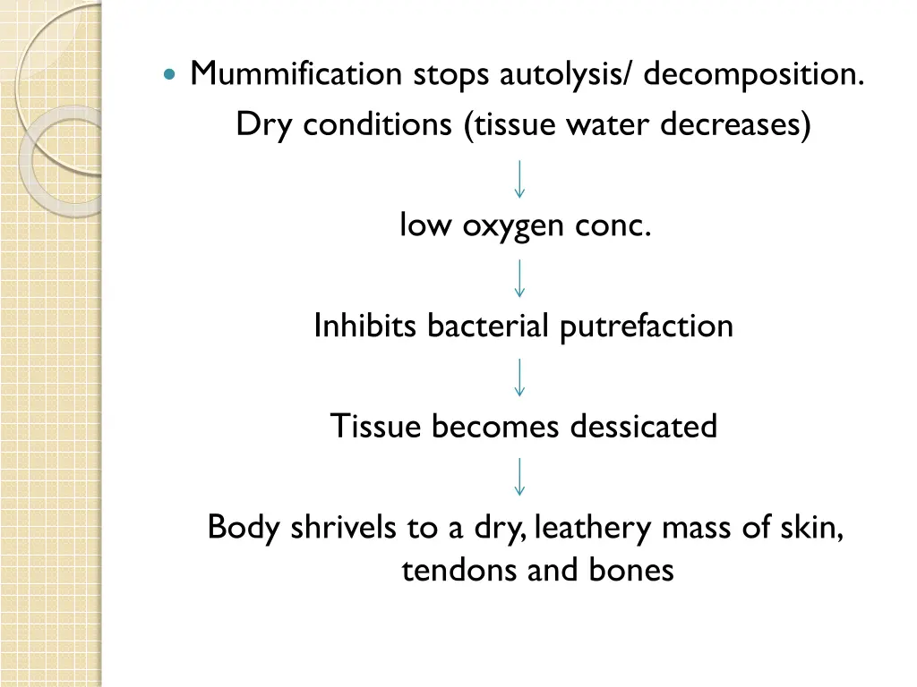 mummification stops autolysis decomposition