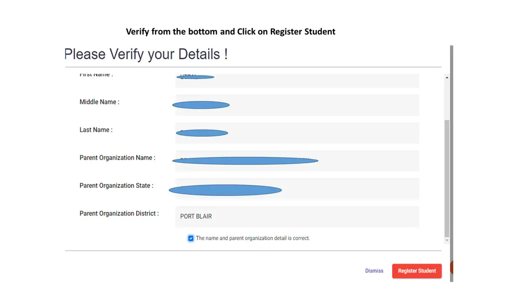 verify from the bottom and click on register