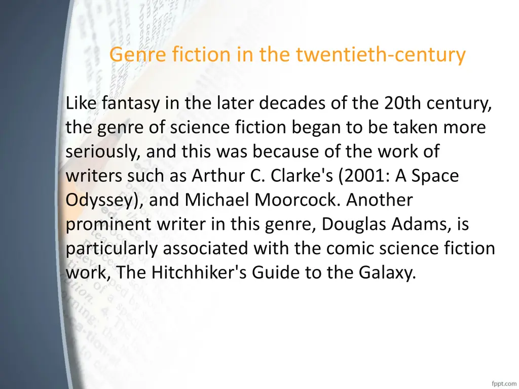 genre fiction in the twentieth century 3