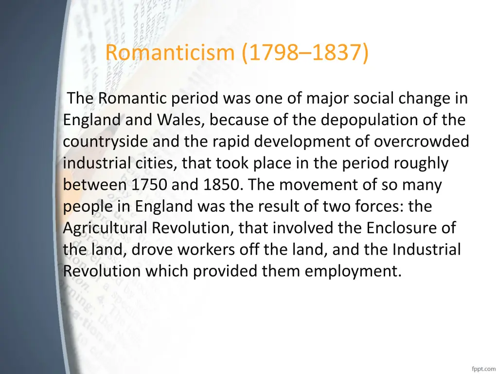 romanticism 1798 1837