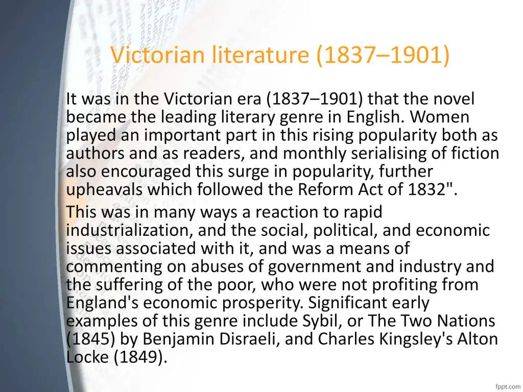 victorian literature 1837 1901