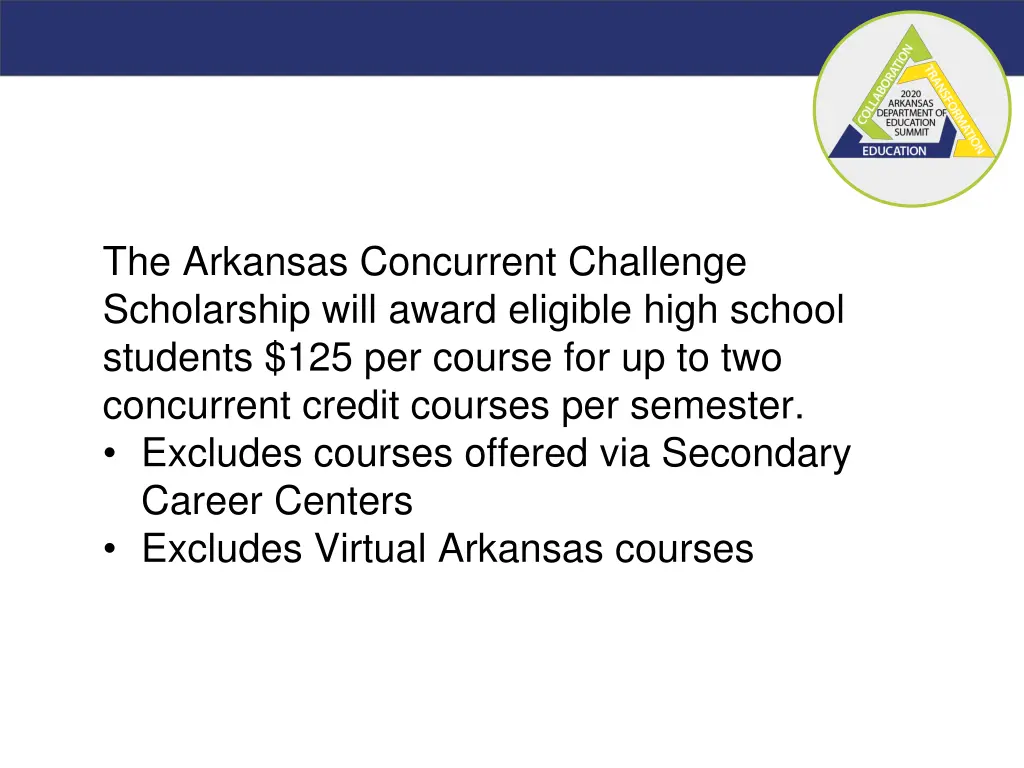 the arkansas concurrent challenge scholarship