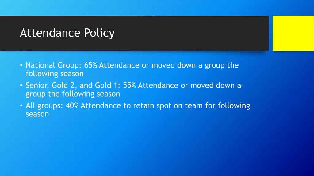 attendance policy