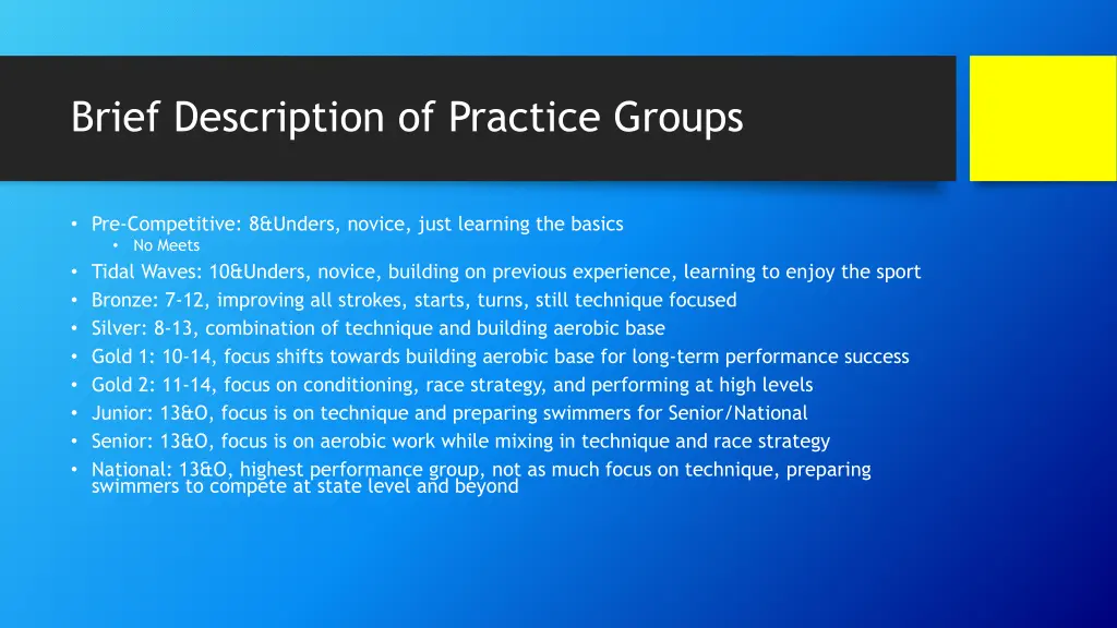 brief description of practice groups