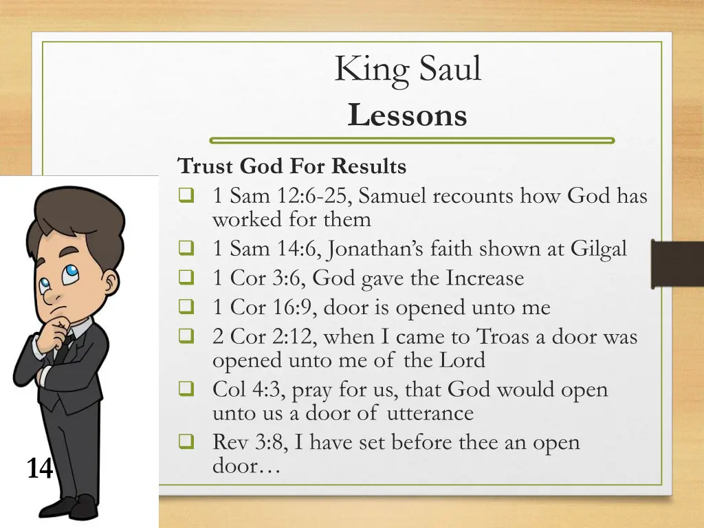 king saul lessons 2