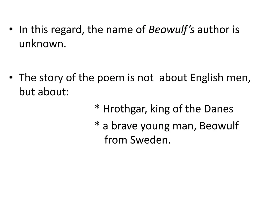 in this regard the name of beowulf s author