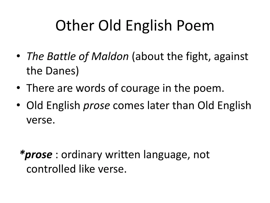 other old english poem