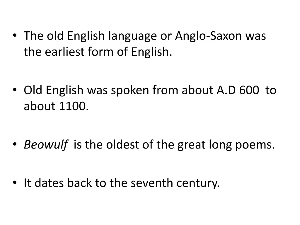 the old english language or anglo saxon