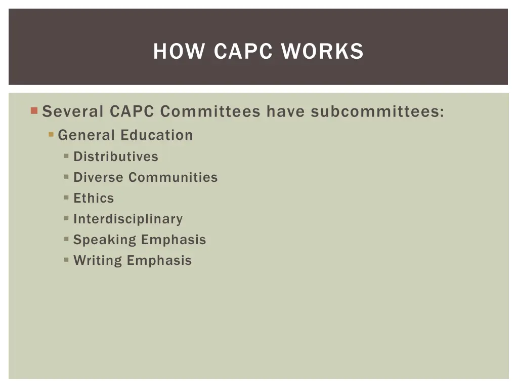 how capc works 3