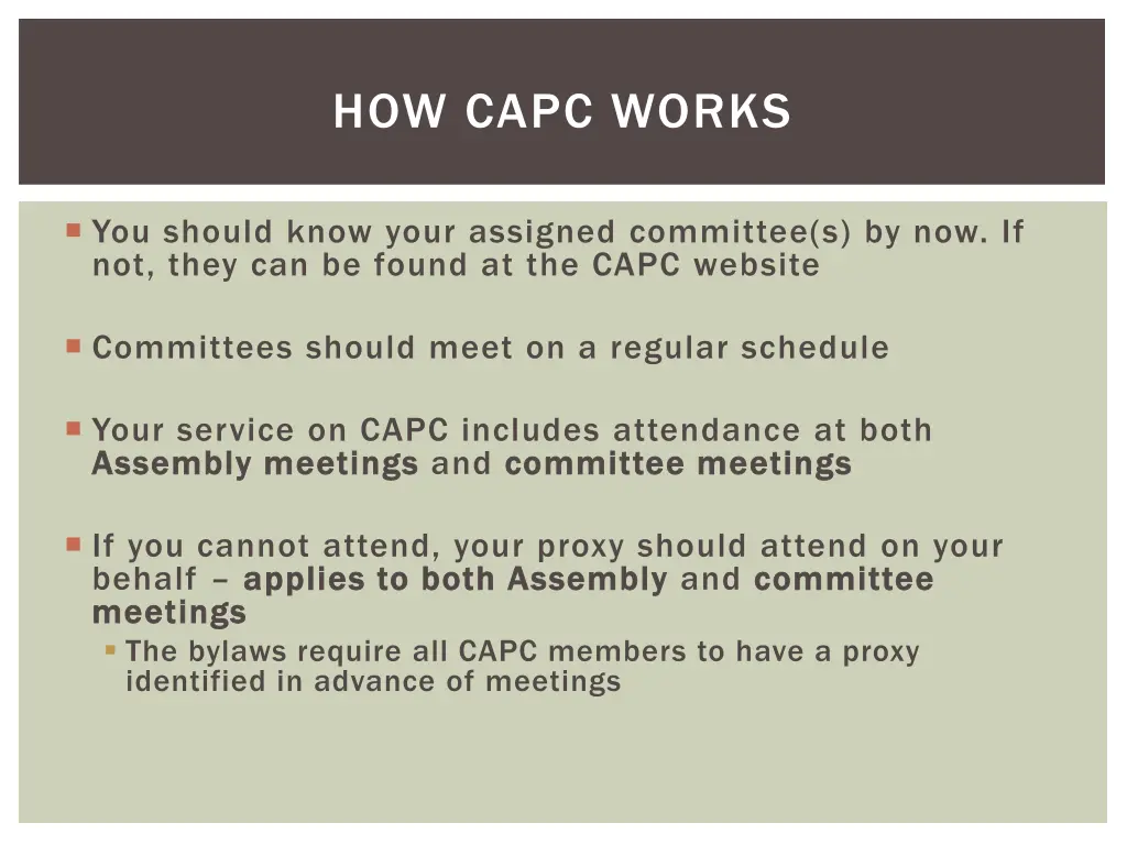 how capc works 5