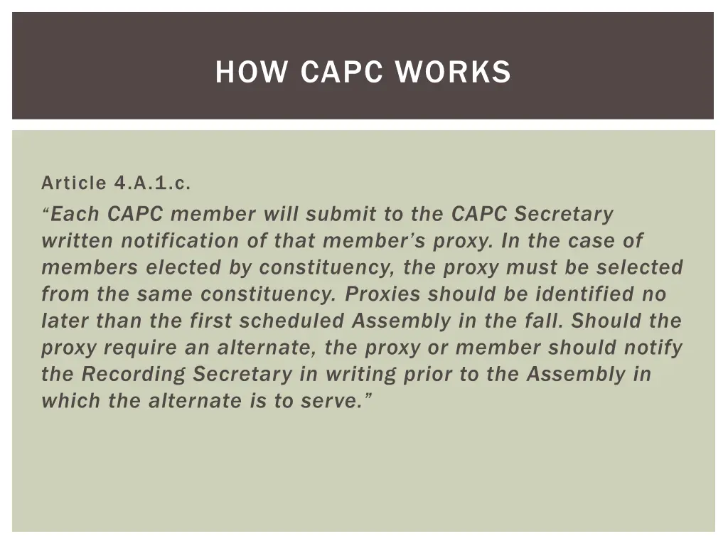 how capc works 6