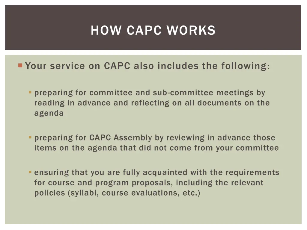 how capc works 7