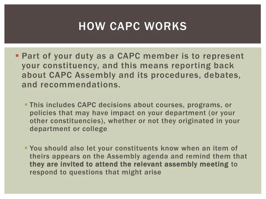 how capc works 8