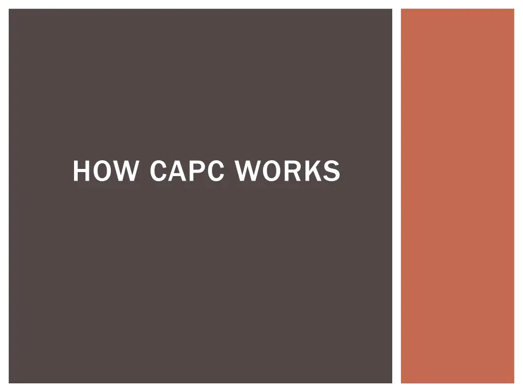 how capc works