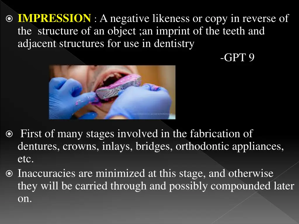 impression a negative likeness or copy in reverse