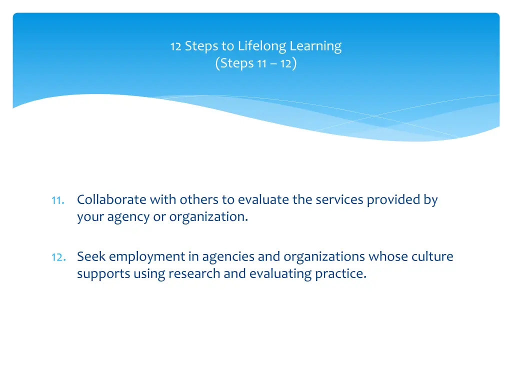 12 steps to lifelong learning steps 11 12