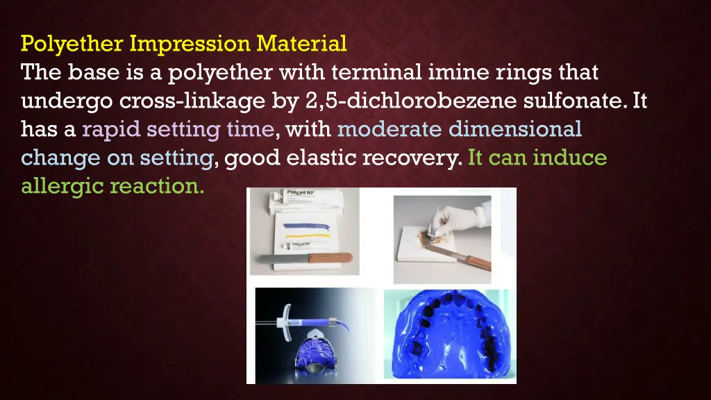 polyether impression material the base