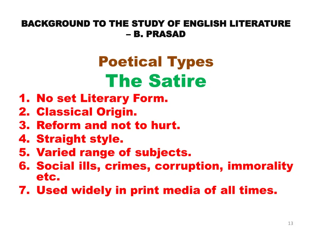 background to the study of english literature 10