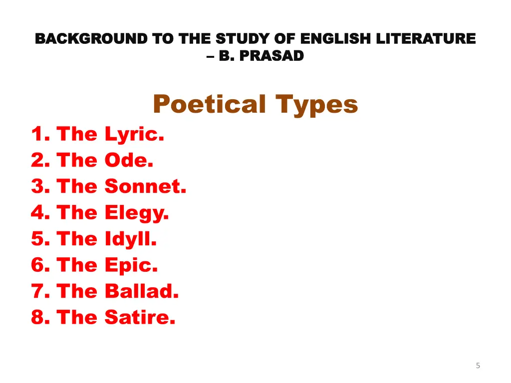 background to the study of english literature 2