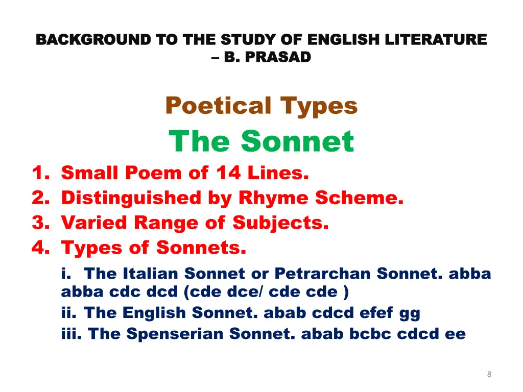 background to the study of english literature 5