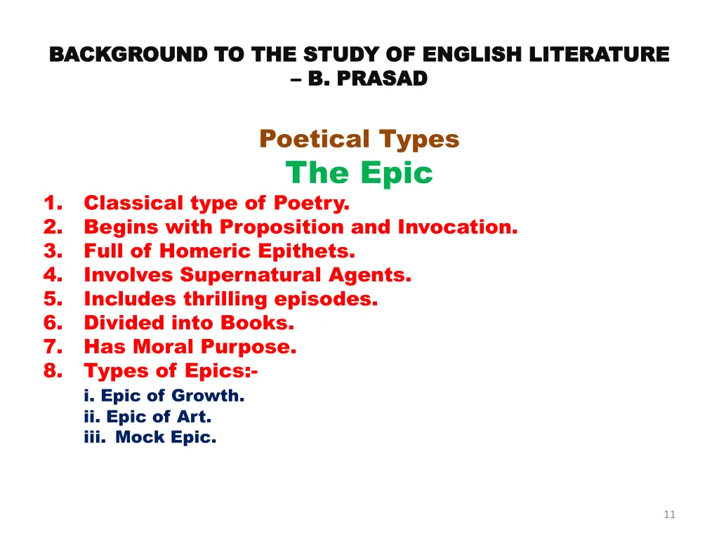 background to the study of english literature 8