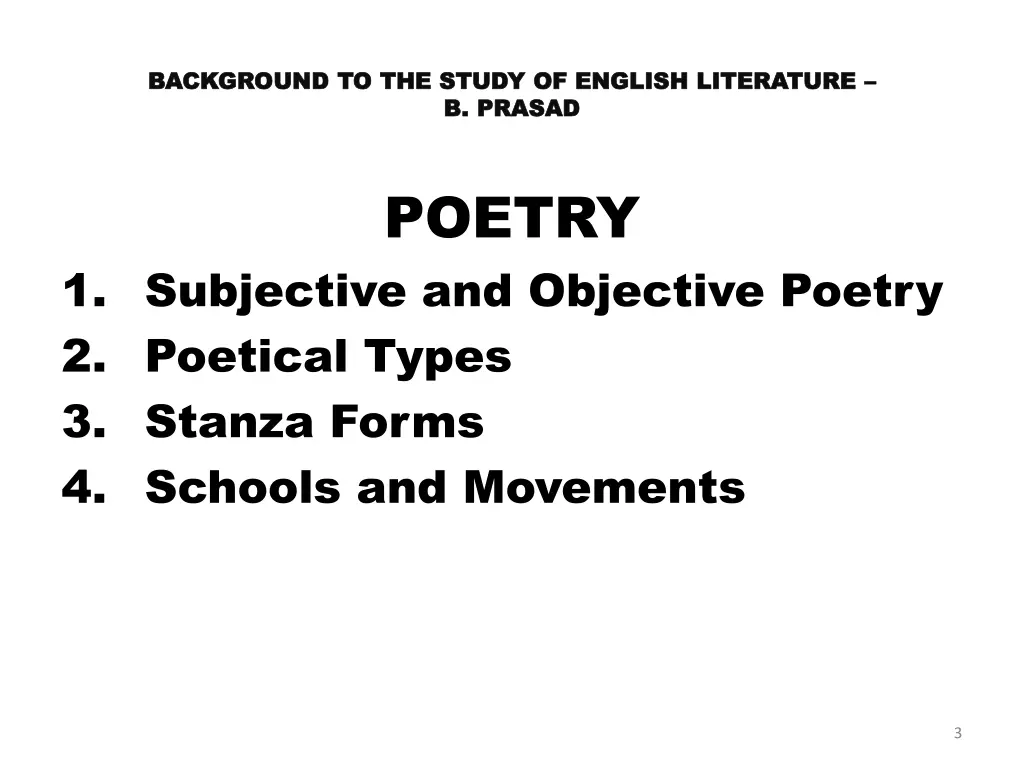 background to the study of english literature