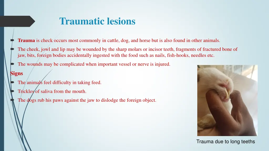 traumatic lesions