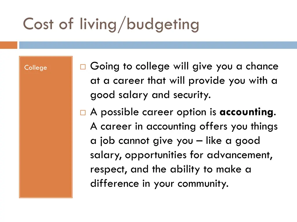 cost of living budgeting 10