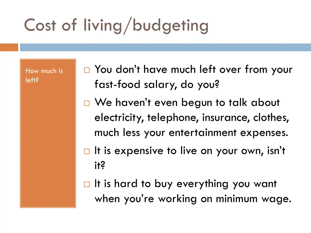 cost of living budgeting 9