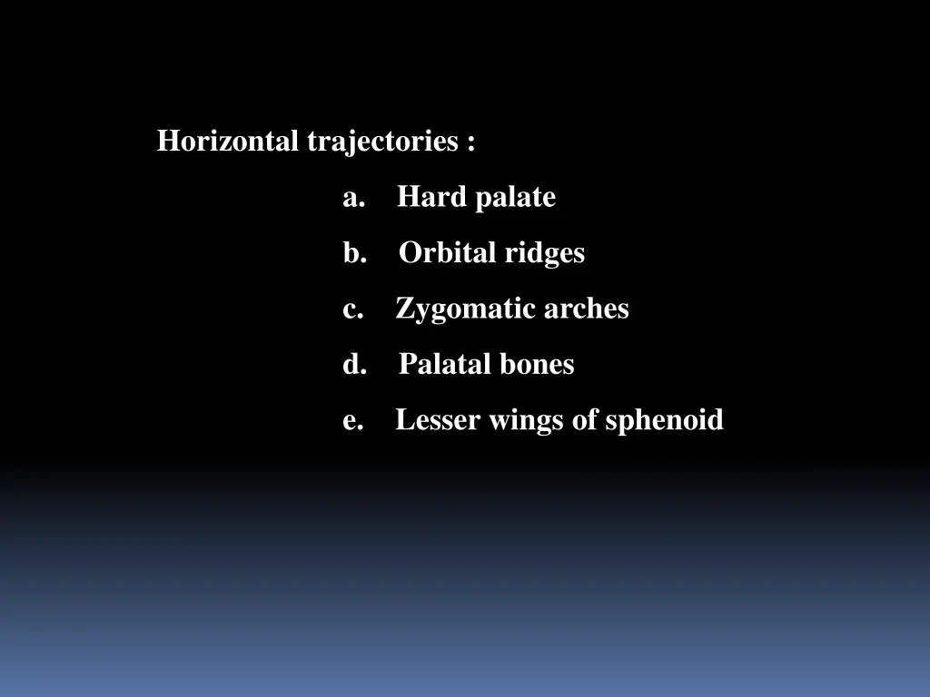 horizontal trajectories