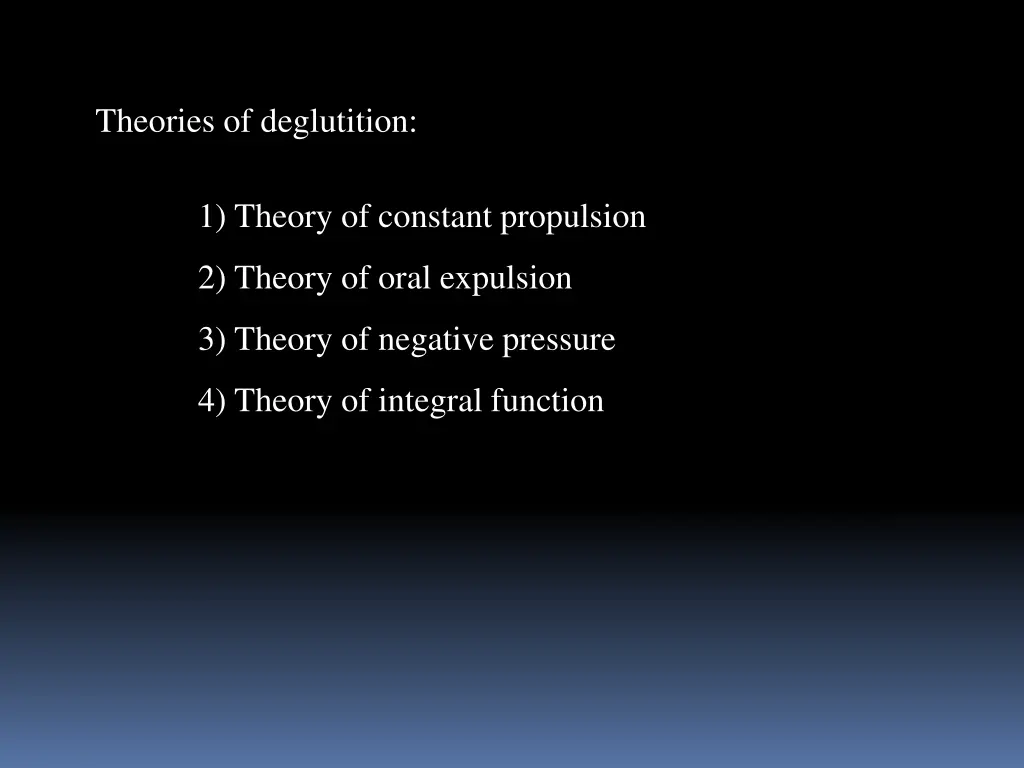 theories of deglutition