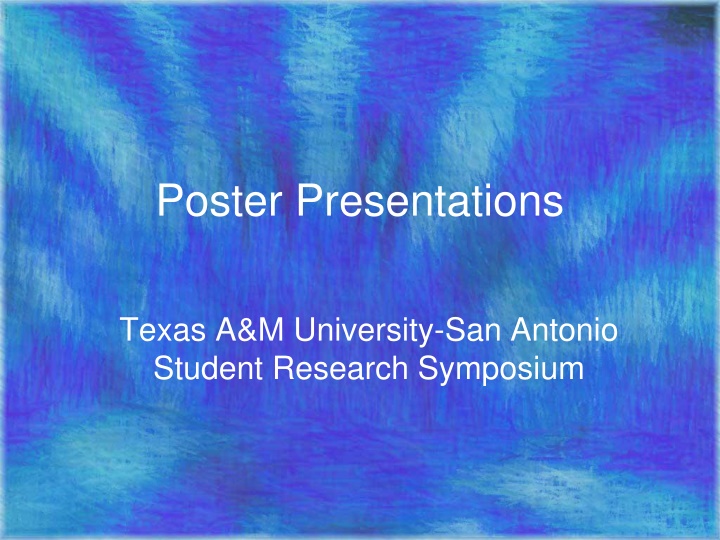 poster presentations