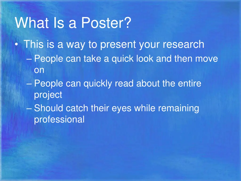 what is a poster