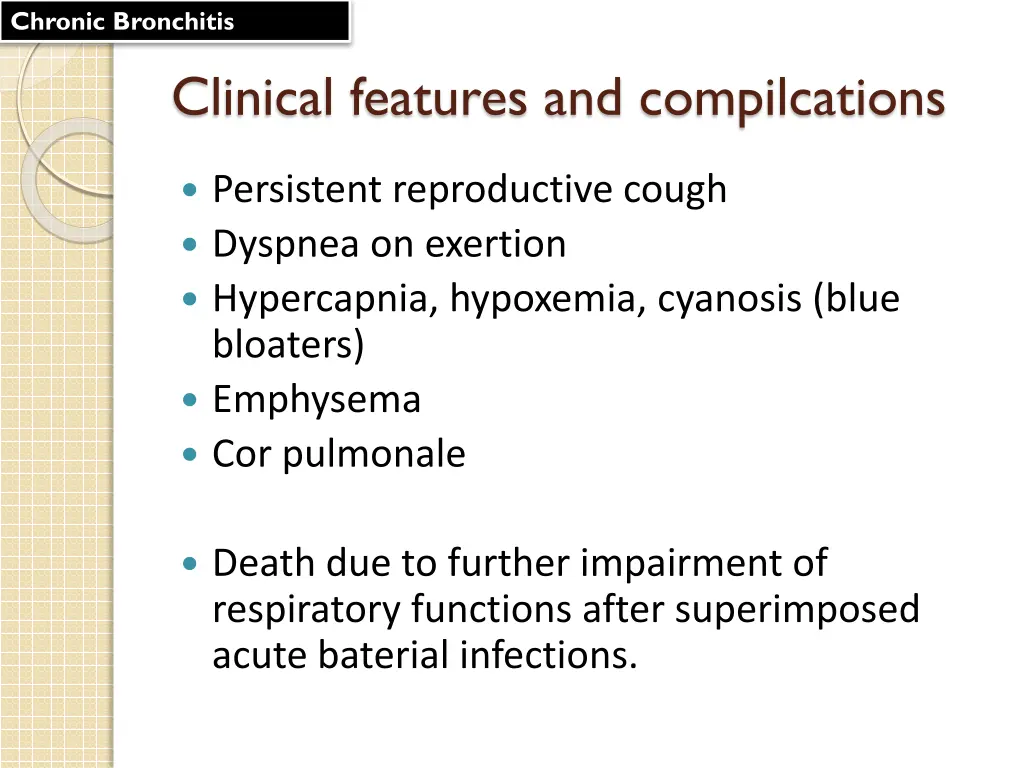 chronic bronchitis 1